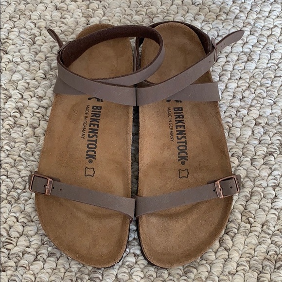 Birkenstock Doloa Taupe Mocha rose wrap Sandals 38 - Picture 5 of 7